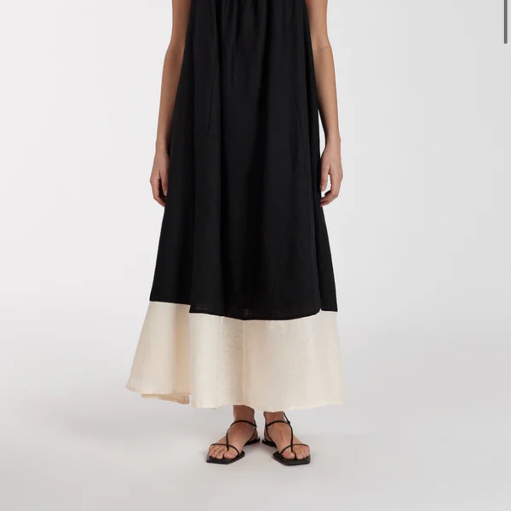 Black and Cream Maxi Dress NWT